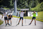 21.07.2021, xkvx, Biathlon Training Ruhpolding, v.l. Linus Maier (Germany), Johannes Wallner (Germany), Elias Seidl (Germany), Leonhard Pfund (Germany)  