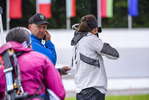 05.08.2021, xkvx, Biathlon Training Ruhpolding, v.l. Elisabeth Schmidt (Germany), Schiesstrainer Engelbert Sklorz (Germany), Vanessa Voigt (Germany)  
