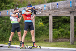 12.08.2021, xkvx, Biathlon Training Oberhof, v.l. Joscha Burkhalter (Switzerland), Benjamin Weger (Switzerland) / Marwe Skiroller / Alpina Schuhe  