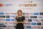 14.08.2021, xkvx, City Biathlon Wiesbaden 2021, v.l. Anja Froehlich (ZDF)  / 