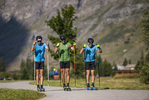 24.08.2021, xkvx, Biathlon Training Bessans, v.l. Hugo Rivail (France), Emilien Claude (France), Martin Perrillat-Bottonet (France)  