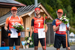 11.09.2021, xkvx, Biathlon Deutsche Meisterschaften Arber, Sprint Herren, v.l. Roman Rees (Germany), Johannes Donhauser (Germany), Benedikt Doll (Germany)  