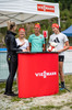 11.09.2021, xkvx, Biathlon Deutsche Meisterschaften Arber, Sprint Damen, v.l. Janina Hettich (Germany), Denise Herrmann (Germany), Vanessa Voigt (Germany) / Viessmann Werbung / Instagram LIVE