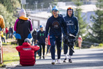 03.10.2021, xkvx, Biathlon, Deutschlandpokal Altenberg, Berglauf - maennlich, v.l. Linus Maier (Germany), Max Hanke (Germany)