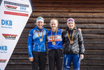 03.10.2021, xkvx, Biathlon, Deutschlandpokal Altenberg, Berglauf - weiblich, v.l. Johanna Lehnung (Germany), Julia Tannheimer (Germany), Sophie Patz (Germany)