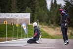 07.10.2021, xkvx, Biathlon Training Lavaze, v.l. Johannes Thingnes Boe (Norway), Erlend Bjoentegaard (Norway)  