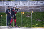 08.10.2021, xkvx, Biathlon Training Lavaze, v.l. Coach Siegfried Mazet (Norway), Sturla Holm Laegreid (Norway)  
