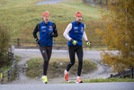 22.10.2021, xkvx, Biathlon Training Antholz-Anterselva, v.l. Roman Rees (Germany), Johannes Kuehn (Germany)  