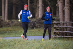 22.10.2021, xkvx, Biathlon Training Antholz-Anterselva, v.l. Johannes Kuehn (Germany), Roman Rees (Germany)  