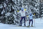 06.11.2021, xmlx, Biathlon - Langlauf Training Davos, v.l. Ski Technician Sebastian Hopf (Germany), Ski Technician Niklas Kellerer (Germany)  