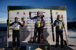 25.11.2021, xetx, Biathlon IBU Cup Idre, Sprint Men, v.l. Sverre Dahlen Aspenes (NORWAY), Lucas Fratzscher (GERMANY), Johannes Kuehn (GERMANY)