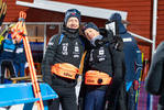 28.11.2021, xkvx, Biathlon IBU World Cup Oestersund, Sprint Men, v.l. Johannes Thingnes Boe (Norway) und Tarjei Boe (Norway) nach dem Wettkampf / after the competition