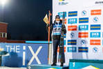 28.11.2021, xkvx, Biathlon IBU World Cup Oestersund, Sprint Men, v.l. Vetle Sjaastad CHRISTIANSEN (Norway) bei der Siegerehrung / at the medal ceremony
