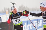 28.11.2021, xetx, Biathlon IBU Cup Idre, Pursuit Men, v.l. Erlend Bjoentegaard (NORWAY), Vebjoern Soerum (NORWAY)