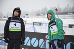 28.11.2021, xetx, Biathlon IBU Cup Idre, Pursuit Men, v.l. Aleksander Fjeld Andersen (NORWAY), David Zobel (GERMANY)