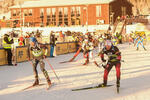 01.12.2021, xetx, Biathlon IBU Cup Sjusjoen, Super Sprint Men, v.l. David Zobel (GERMANY), Haavard Gutuboe Bogetveit (NORWAY)  / 