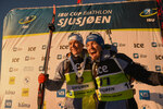 01.12.2021, xetx, Biathlon IBU Cup Sjusjoen, Super Sprint Men, v.l. Justus Strelow (GERMANY), David Zobel (GERMANY)  / 