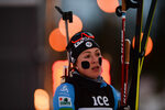 01.12.2021, xetx, Biathlon IBU Cup Sjusjoen, Super Sprint Women, v.l. Camille Bened (FRANCE)  / 