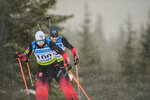 03.12.2021, xetx, Biathlon IBU Cup Sjusjoen, Sprint Men, v.l. Tomas Mikyska (CZECH)  / 