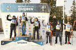 03.12.2021, xetx, Biathlon IBU Cup Sjusjoen, Sprint Men, v.l. Anton Babikov (RUSSIA), Filip Fjeld Andersen (NORWAY), Haavard Gutuboe Bogetveit (NORWAY), David Zobel (GERMANY), Erlend Bjoentegaard (NORWAY), Martin Jaeger (SWITZERLAND)  / 