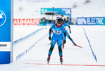 04.12.2021, xkvx, Biathlon IBU World Cup Oestersund, Pursuit Women, v.l. Anais Bescond (France) im Ziel / in the finish