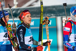 04.12.2021, xkvx, Biathlon IBU World Cup Oestersund, Pursuit Women, v.l. Janina Hettich (Germany) nach dem Wettkampf / after the competition