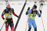 04.12.2021, xetx, Biathlon IBU Cup Sjusjoen, Mass Start Men, v.l. Erlend Bjoentegaard (NORWAY), Remi Broutier (FRANCE)  / 