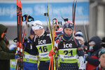 04.12.2021, xetx, Biathlon IBU Cup Sjusjoen, Mass Start Men, v.l. Justus Strelow (GERMANY), Vaclav Cervenka (USA)  / 
