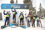 04.12.2021, xetx, Biathlon IBU Cup Sjusjoen, Mass Start Men, v.l. Erlend Bjoentegaard (NOR), Anton Babikov (RUS), Remi Broutier (FRA), Lucas Fratzscher (GER), Endre Stroemsheim (NOR), David Zobel (GER)  / 