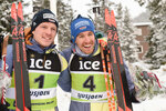04.12.2021, xetx, Biathlon IBU Cup Sjusjoen, Mass Start Men, v.l. Lucas Fratzscher (GER), David Zobel (GER)  / 