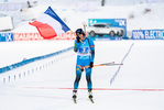 05.12.2021, xkvx, Biathlon IBU World Cup Oestersund, Relay Women, v.l. Justine Braisaz-Bouchet (France) gewinnt die Goldmedaille / wins the gold medal