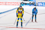 05.12.2021, xkvx, Biathlon IBU World Cup Oestersund, Pursuit Men, v.l. Sebastian Samuelsson (Sweden) im Ziel / in the finish
