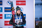 10.12.2021, xkvx, Biathlon IBU World Cup Hochfilzen, Sprint Women, v.l. Marte Olsbu Roeiseland (Norway) bei der Siegerehrung / at the medal ceremony