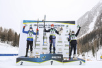 10.12.2021, xmcx, Biathlon IBU Junior Cup Martell, Individual Men, v.l. Darius Lodl (Germany), Stepan Kinash (Ukraine) and Elia Zeni (Italy)  / 