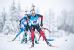 11.12.2021, xkvx, Biathlon IBU World Cup Hochfilzen, Pursuit Men, v.l. Sturla Holm Laegreid (Norway) in aktion / in action competes