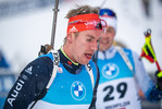11.12.2021, xkvx, Biathlon IBU World Cup Hochfilzen, Pursuit Men, v.l. Johannes Kuehn (Germany) im Ziel / in the finish