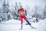 11.12.2021, xkvx, Biathlon IBU World Cup Hochfilzen, Relay Women, v.l. Julia Schwaiger (Austria) in aktion / in action competes