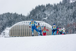 11.12.2021, xljkx, Cross Country FIS World Cup Davos, Women Sprint Final, v.l. Eva Urevc (Slovenia), Katri Lylynpera (Finland), Nadine Faehndrich (Switzerland), Natalia Nepryaeva (Russia)  / 