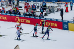 11.12.2021, xljkx, Cross Country FIS World Cup Davos, Women Sprint Final, v.l. Jessie Diggins (United States of America), Lotta Udnes Weng (Norway), Maja Dahlqvist (Sweden), Yulia Stupak (Russia), Victoria Carl (Germany)  / 