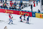 11.12.2021, xljkx, Cross Country FIS World Cup Davos, Women Sprint Final, v.l. Yulia Stupak (Russia), Jessie Diggins (United States of America), Maja Dahlqvist (Sweden)  / 