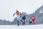 11.12.2021, xljkx, Cross Country FIS World Cup Davos, Women Sprint Final, v.l. Maja Dahlqvist (Sweden), Lotta Udnes Weng (Norway), Yulia Stupak (Russia)  / 