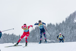 11.12.2021, xljkx, Cross Country FIS World Cup Davos, Women Sprint Final, v.l. Yulia Stupak (Russia), Jessie Diggins (United States of America)  / 