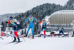 11.12.2021, xljkx, Cross Country FIS World Cup Davos, Women Sprint Final, v.l. Greta Laurent (Italy), Mathilde Myhrvold (Norway), Tiril Udnes Weng (Norway)  / 
