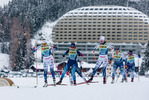 11.12.2021, xljkx, Cross Country FIS World Cup Davos, Women Sprint Final, v.l. Anna Dyvik (Sweden), Laurien van der Graaff (Switzerland), Emma Ribom (Sweden), Jasmi Joensuu (Finland), Krista Parmakoski (Finland)  / 