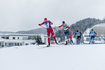 11.12.2021, xljkx, Cross Country FIS World Cup Davos, Men Sprint Final, v.l. Sergey Ustiugov (Russia), Johannes Hoesflot Klaebo (Norway), Michal Novak (Czechia), Erwan Kaeser (Switzerland)  / 