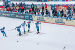 11.12.2021, xljkx, Cross Country FIS World Cup Davos, Men Sprint Final, v.l. Renaud Jay (France), Roman Schaad (Switzerland), Janik Riebli (Switzerland), Sindre Bjoernestad Skar (Norway), Johan Haeggstroem (Sweden)  / 