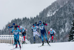 11.12.2021, xljkx, Cross Country FIS World Cup Davos, Men Sprint Final, v.l. Janik Riebli (Switzerland), Johan Haeggstroem (Sweden), Renaud Jay (France), Even Northug (Norway)  / 