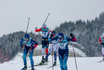 11.12.2021, xljkx, Cross Country FIS World Cup Davos, Men Sprint Final, v.l. Even Northug (Norway), Janik Riebli (Switzerland), Roman Schaad (Switzerland)  / 