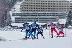 11.12.2021, xljkx, Cross Country FIS World Cup Davos, Men Sprint Final, v.l. Jovian Hediger (Switzerland), Valerio Grond (Switzerland), Alexander Terentev (Russia), Artem Maltsev (Russia)  / 