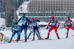 11.12.2021, xljkx, Cross Country FIS World Cup Davos, Men Sprint Final, v.l. Ben Ogden (United States of America), Alexander Terentev (Russia), Artem Maltsev (Russia), Valerio Grond (Switzerland)  / 